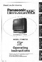 Panasonic PVM2768 TV/VCR Combo Operating Manual