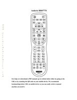 Download ANDERIC RR0777S Preprogrammed for Panasonic TVs with Learning and Backlight 4-Device Universal Remote Control documentation