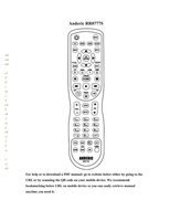 Download Anderic RR0777S Preprogrammed for Panasonic TVs with Learning and Backlight 4-Device Universal Remote Control documentation