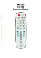 Download ANDERIC RR2HDC Easy Wipe DirecTV Box 2-Device Universal Remote Control documentation