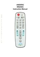 Download Anderic RR2HDC Easy Wipe DirecTV Box 2-Device Universal Remote Control documentation