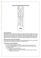 Download Anderic RRCM7500 for Channel Master DVR Remote Control documentation