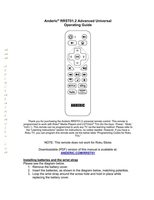 Download Anderic RRST01.2 for Roku Streaming Players and TVs with Netflix/Sling/Hulu/Amazon 1-Device Universal Remote Control documentation