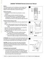 Download Anderic A25-TX005-R and A25-TX001-R1 for Harbor Breeze Ceiling Fan Remote Control documentation
