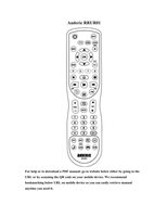 Anderic RRUR01 Operating Manual Universal Remote Control Operating Manual