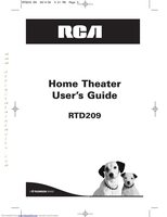 RCA RTD209 Home Theater System Operating Manual