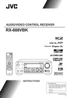 JVC RX888VBK Audio/Video Receiver Operating Manual