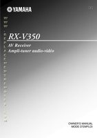 YAMAHA RXV350OM Operating Manuals