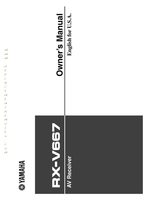 Yamaha RXV667 Audio/Video Receiver Operating Manual
