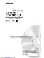 Toshiba SD4300 DVD Player Operating Manual