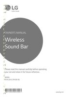 LG SH4 SPH5B-W Sound Bar System Operating Manual