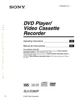 Sony SLVD380P Audio/Video Receiver Operating Manual