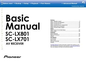 Pioneer SCLX701 Audio/Video Receiver Operating Manual