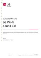 LG SN8YG Sound Bar System Operating Manual