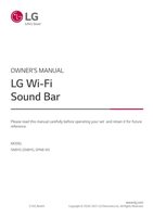 LG SN8YG Sound Bar System Operating Manual