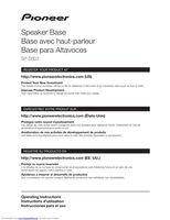 Pioneer SP-SB03 Audio System Operating Manual