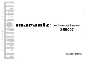 MARANTZ SR5007OM Operating Manuals