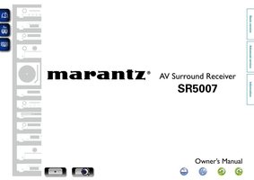 Marantz SR5007 Audio/Video Receiver Operating Manual