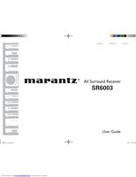 Marantz SR6003 Audio/Video Receiver Operating Manual