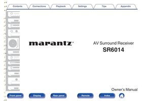MARANTZ SR6014OM Operating Manuals