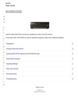 Sony STRDH550 STRDH750 Audio/Video Receiver Operating Manual