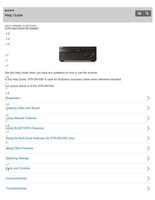 Sony STRDN1050 STRDN850 Audio/Video Receiver Operating Manual