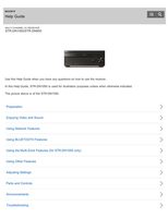 Sony STRDN1050 STRDN850 Audio/Video Receiver Operating Manual