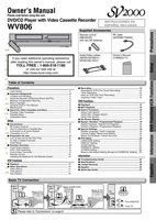 Funai SV2000 WV806 DVD Recorder (DVDR) Operating Manual