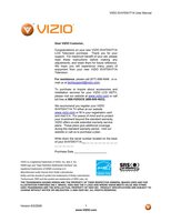 Vizio SV470XVT1A TV Operating Manual