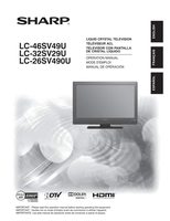 Sharp LC26SV490U LC32SV29U LC46SV49U TV Operating Manual