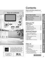 Panasonic TCL26X1 TCL32X1 TCL37X1 TV Operating Manual