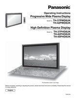 Panasonic TH37PHD8UK TH37PWD8UK TH37PWD8UKJ TV Operating Manual