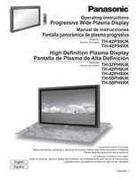 Panasonic TH37PH9UK TH42PH9UK TH42PH9XK TV Operating Manuals