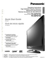 Panasonic TH42PX75OM TV Operating Manual