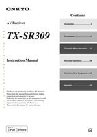 Onkyo TXSR309om Audio/Video Receiver Operating Manual