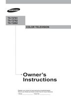 Samsung TXT2082 TXT2781 TXT2782 TV Operating Manual