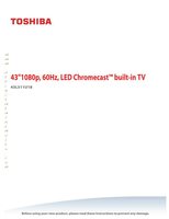Toshiba 43L511U18 TV Operating Manual