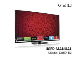 Vizio D650IB2 TV Operating Manual