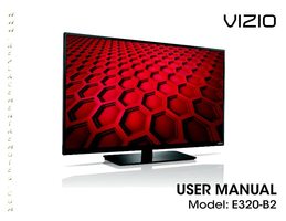 Vizio E320B2 TV Operating Manual