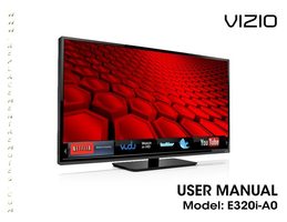 Vizio E320iA0 TV Operating Manual