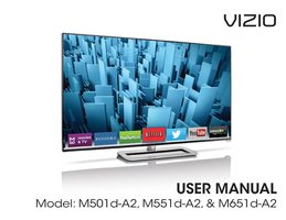 Vizio M501DA2 M501dA2R M551dA2 TV Operating Manual