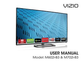 Vizio M602IB3 M702IB3 TV Operating Manual