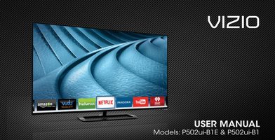 Vizio P502uiB1 P502uiB1E TV Operating Manual