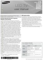 Samsung UN19F4000AF TV Operating Manual