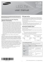 Samsung UN32J5003OM TV Operating Manual