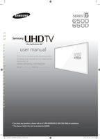 Samsung UN40JU6500FXZA UN40JU650D UN40JU650DFXZA TV Operating Manual