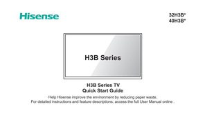 Hisense 50H6D TV Operating Manual