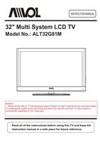 Avol ALT32G81M TV Operating Manual