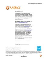 Vizio VW46LFHDTV10A TV Operating Manual