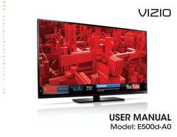 Vizio E500DA0 TV Operating Manual